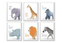 Ver imagem 1 de Kit Quadro Safari Infantil Decorativo Quarto Criança Bebê
