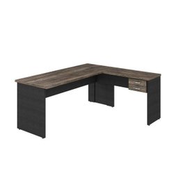 Mesa de Escritório em L 1,80x1,60M com 2 Gavetas Work30  - 2