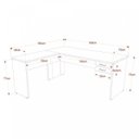 Ver imagem 3 de Escrivaninha Mesa Escritório em L 1,80x1,60M com 2 Gavetas Work30