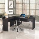 Ver imagem 1 de Escrivaninha Mesa Escritório em L 1,80x1,60M com 2 Gavetas Work30