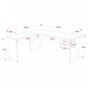 Ver imagem 3 de Escrivaninha Mesa Escritório em L 1,80x1,60M com 2 Gavetas Work30