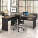 Ver imagem 1 de Escrivaninha Mesa Escritório em L 1,60x1,60M com 2 Gavetas Work30