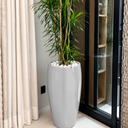 Ver imagem 2 de Vaso de Fibra de Vidro Atenas g 90cm Vitrificado Grande Cinza Claro