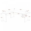 Ver imagem 3 de Escrivaninha Mesa Escritório em L 1,60x1,60M com 2 Gavetas Work30