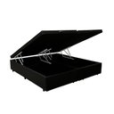 Ver imagem 4 de Cama Box Baú Bipartido Casal Blindado Sintético + Colchão Casal Espuma Extra Firme D33 Elegance Orto
