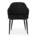Ver imagem 4 de Kit 2 Cadeiras de Jantar Estofada Milano Design Italiano com Encosto Ergonômico - Preto/cinza