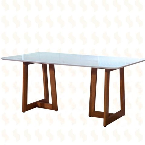 Mesa de Jantar Retangular Madeira Maciça - Sparta-2,0 x 1,0 metros - Art Salas