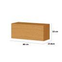 Ver imagem 3 de Armário Aéreo para Geladeira 100% Mdf 80cm Luna Cinamomo/branco