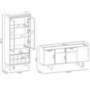 Ver imagem 4 de Cristaleira Adega Órfeo e Buffet Sinfonia H01 Off White/Cinamomo - Mpozenato