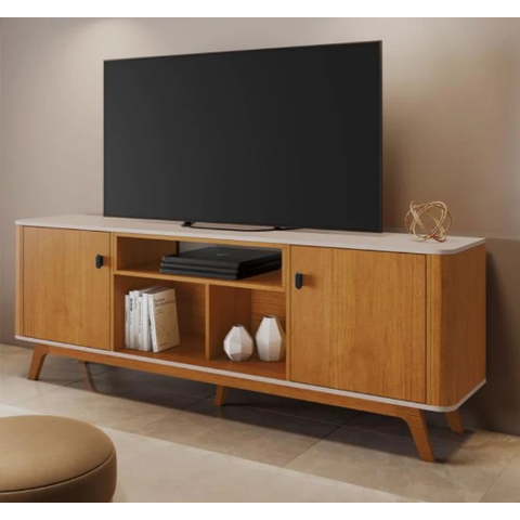 Rack Oslo para TV até 70" JCM Movelaria - Cinamomo/Off