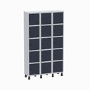 Ver imagem 1 de Roupeiro Aço Linha Light 15 Portas - GR303-15 Cinza-Azul Delrei