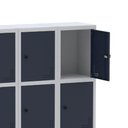 Ver imagem 6 de Roupeiro Aço Linha Light 15 Portas - GR303-15 Cinza-Azul Delrei