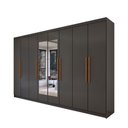 Ver imagem 3 de Guarda-roupa Casal Odisseia 8 Portas 4 Gavetas com Espelho Onix - Panorama Móveis