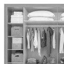 Ver imagem 7 de Quarto de Casal Completo com Guarda-Roupa, Cama, Cômoda e 2 Mesa de Cabeceiras Spazio Móveis Lopas