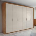 Ver imagem 2 de Quarto de Casal Completo com Guarda-Roupa, Cama, Cômoda e 2 Mesa de Cabeceiras Spazio Móveis Lopas