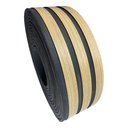 Ver imagem 2 de Eva Rodape Ripado Laminado Acabamento Madeirado Preto - 10m