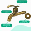 Ver imagem 3 de Torneira Banheiro Lavabo Oratorio Provençal Rustica Parede Latão Media Bronze - Modelo Braga