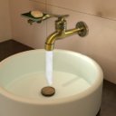 Ver imagem 5 de Torneira Banheiro Lavabo Oratorio Provençal Rustica Parede Latão Media Bronze - Modelo Braga