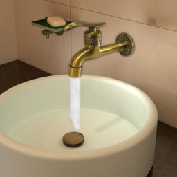 Torneira Banheiro Lavabo Oratorio Provençal Rustica Parede Latão Media Bronze - Modelo Braga - 5
