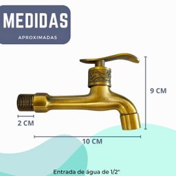 Torneira Banheiro Lavabo Oratorio Provençal Rustica Parede Latão Media Bronze - Modelo Braga - 4