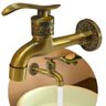 Torneira Banheiro Lavabo Oratorio Provençal Rustica Parede Latão Media Bronze - Modelo Braga - 1