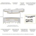 Ver imagem 6 de Armário de Cozinha Completa de Canto Veneza Multimóveis V2069 Branco/Dourado