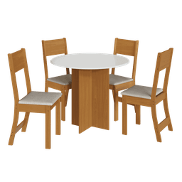 Conjunto Sala de Jantar Fidelitá Espanha 90cm com 4 Cadeiras - 2