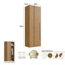 Ver mais imagens de Guarda Roupa Modulado 100% MDF 2 Peças com Canto Reto 3 Portas e Gavetas Integrato Branco