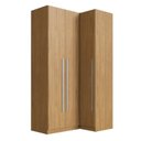 Ver imagem 2 de Guarda Roupa Modulado 100% MDF 2 Peças com Canto Reto 3 Portas e Gavetas Integrato Branco