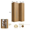 Ver imagem 3 de Guarda Roupa Modulado 100% MDF 2 Peças com Canto Reto 3 Portas e Gavetas Integrato Branco