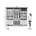 Ver imagem 2 de Guarda Roupa 6 Portas e 6 Gavetas Napoli Off White/Nature - Henn