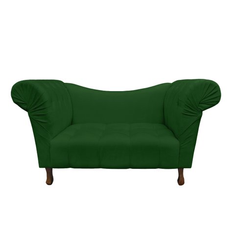 Recamier Divã Rio 1,50m Suede Verde - Dominic Decor