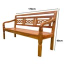 Ver imagem 3 de Banco Namoradeira 3 Lugares Madeira de Demolição Modelo X Sudeste Rústico