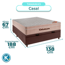 Ver imagem 2 de Conjunto Cama Box Bau Blindado Casal + Colchão Molas Ensacadas Airtech Ortobom