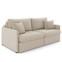 Ver imagem 1 de Sofá Cama Retrátil para Sala de Estar 174cm Una K01 Veludo Bege Lyam Decor