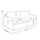 Ver imagem 5 de Sofá Cama Retrátil para Sala de Estar 174cm Una K01 Veludo Bege Lyam Decor