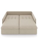 Ver imagem 6 de Sofá Cama Retrátil para Sala de Estar 174cm Una K01 Veludo Bege Lyam Decor