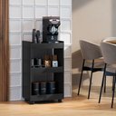 Ver imagem 1 de Mesa Lateral Balcão para Organizar Multiuso Modelo Jade para Casa Preto