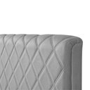 Ver imagem 4 de Cabeceira Cama Box King 1,93m Estofada Capri Linho Cinza