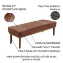 Ver imagem 6 de Kit Cabeceira e Calçadeira Recamier King 1,95m Gênova Veludo Cobre - Pallazio