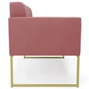Ver mais imagens de Sofá Namoradeira Base Industrial Dourado Ana Suede Rosê - Ibiza