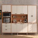 Ver imagem 2 de Armário de Cozinha Pulse 12 Portas 3 Gavetas Jequitibá/areia - Lukaliam