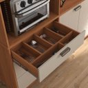 Ver imagem 3 de Armário de Cozinha Pulse 12 Portas 3 Gavetas Jequitibá/areia - Lukaliam