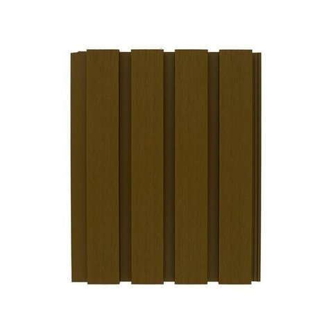 Painel Ripado Externo em Placa 21,9x290cm (3,17m²) WPC Marrom/Teak a Casa Grassi