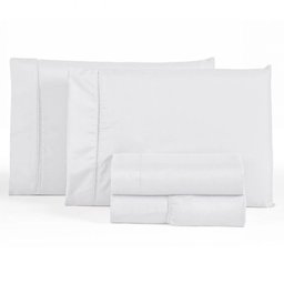 Jogo de Cama Lençol King 4 Peças 400 Fios Ponto Palito Peletizado - 1