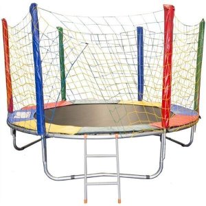 Brinquedo para Quintal Casa Festa Infantil Decoração Rosa Cama Elástica+ Escorregador Baby 2 Degraus