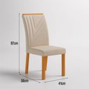 Ver imagem 3 de Conjunto 6 Cadeiras de Jantar em MDF Miami Yescasa Marrom/Freijó/Palha