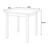 Conjunto Mesa de Jantar Base Madeira Maciça com 4 Cadeiras Elisa Ideal para Apartamenteo 90x90 Off-w - 5