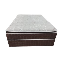 Conjunto Box Casal King Size Amsterdã Molas Ensacadas com Espuma D33 1,93x2,03x0,72 Marrom - 3