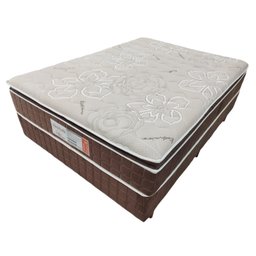 Conjunto Box Casal King Size Amsterdã Molas Ensacadas com Espuma D33 1,93x2,03x0,72 Marrom - 2